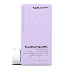 KEVIN.MURPHY Blonde.Angel.Wash bottle demonstrates brassiness reduction and color-safe care.