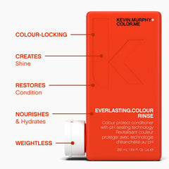 KEVIN.MURPHY Everlasting Colour Rinse after-use glow emphasizes shine and color retention.