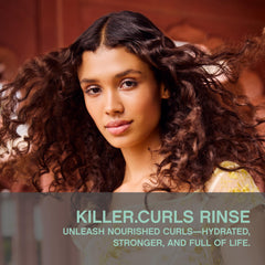 KEVIN.MURPHY Killer.CURLS RINSE pour demonstrates easy, controlled distribution for smoother detangling