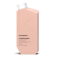 KEVIN.MURPHY PLUMPING.WASH bottle pour demonstrates densifying action for thinning hair.