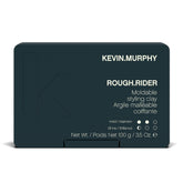 Kevin Murphy Rough.Rider clay packaging shows matte hold for versatile styling.