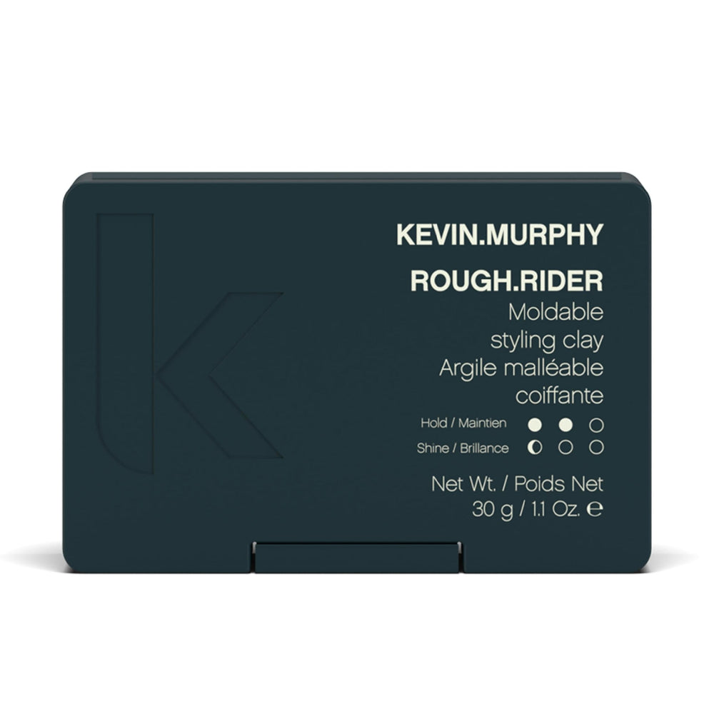 KEVIN.MURPHY ROUGH.RIDER clay packaging emphasizes premium, eco-conscious design
