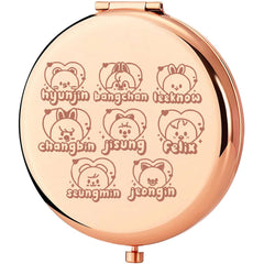 KEYCHIN pocket mirror in durable stainless steel for daily use and lasting shine