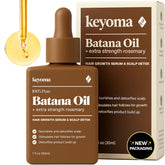 Keyoma Batana Oil bottle with rosemary infusion for scalp nourishment and shine