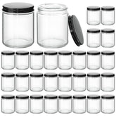 KEYWING 8oz candle jar 30-pack shows clear glass ideal for candle making