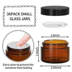 KEYWING 1oz glass jars—ideal for DIY lotions, essential oils, and scrubs.
