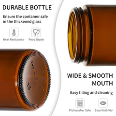 KEYWING amber jar with leak-proof cap—secure containment for travel.