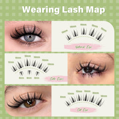 KEYYOU Fairy Lash Clusters Kit lash glue with waterproof formula for lasting wear