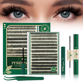 KEYYOU lash clusters kit 280pcs box for easy at-home extensions and savings