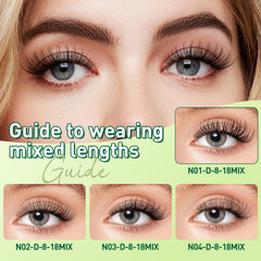 KEYYOU mezcla de longitudes 8-18 mm para estilos discretos o dramáticos