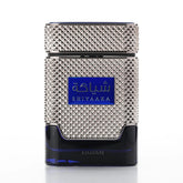 KHADLAJ SHIYAAKA BLUE bottle with grooved metallic finish for everyday confident style.