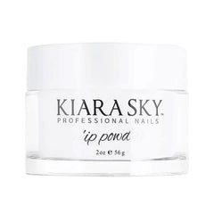 Kiara Sky Dip Powder Essentials 2 oz clear jar closeup showing transparent coverage