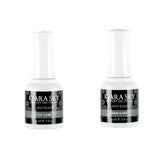 Kiara Sky gel polish top coat bottle closeup highlights long-lasting high-gloss shine.