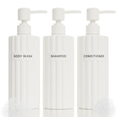 KIBAGA stylish shampoo-dispenser bottle 19oz capacity for organized shower essentials.