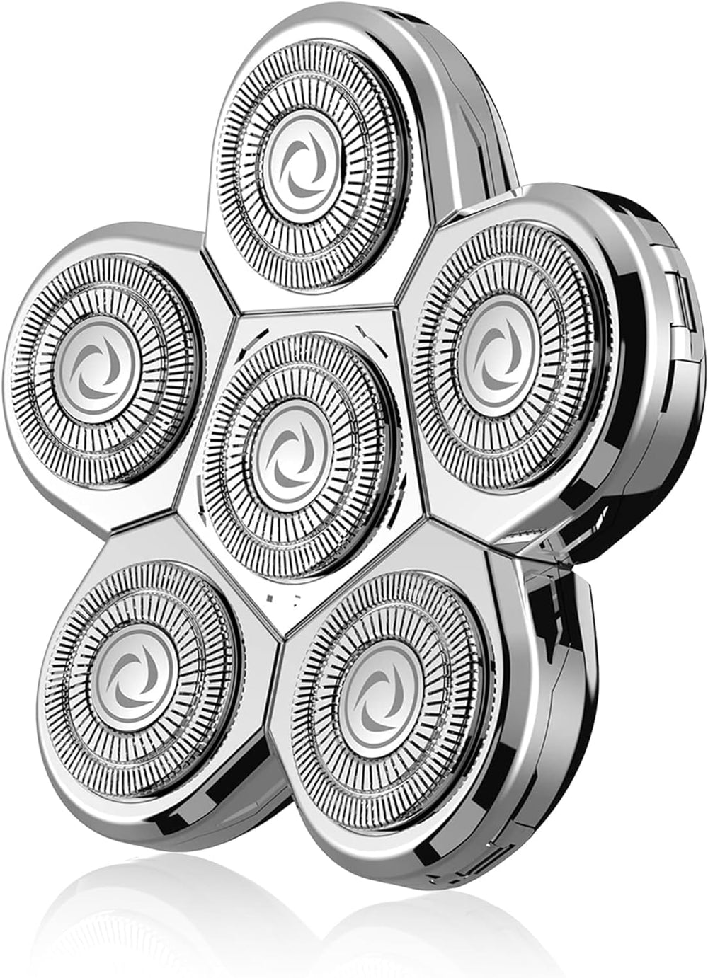 Kibiy 6D blade head close-up for smoother, quicker shaves.