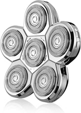 Kibiy 6D blade head close-up for smoother, quicker shaves.