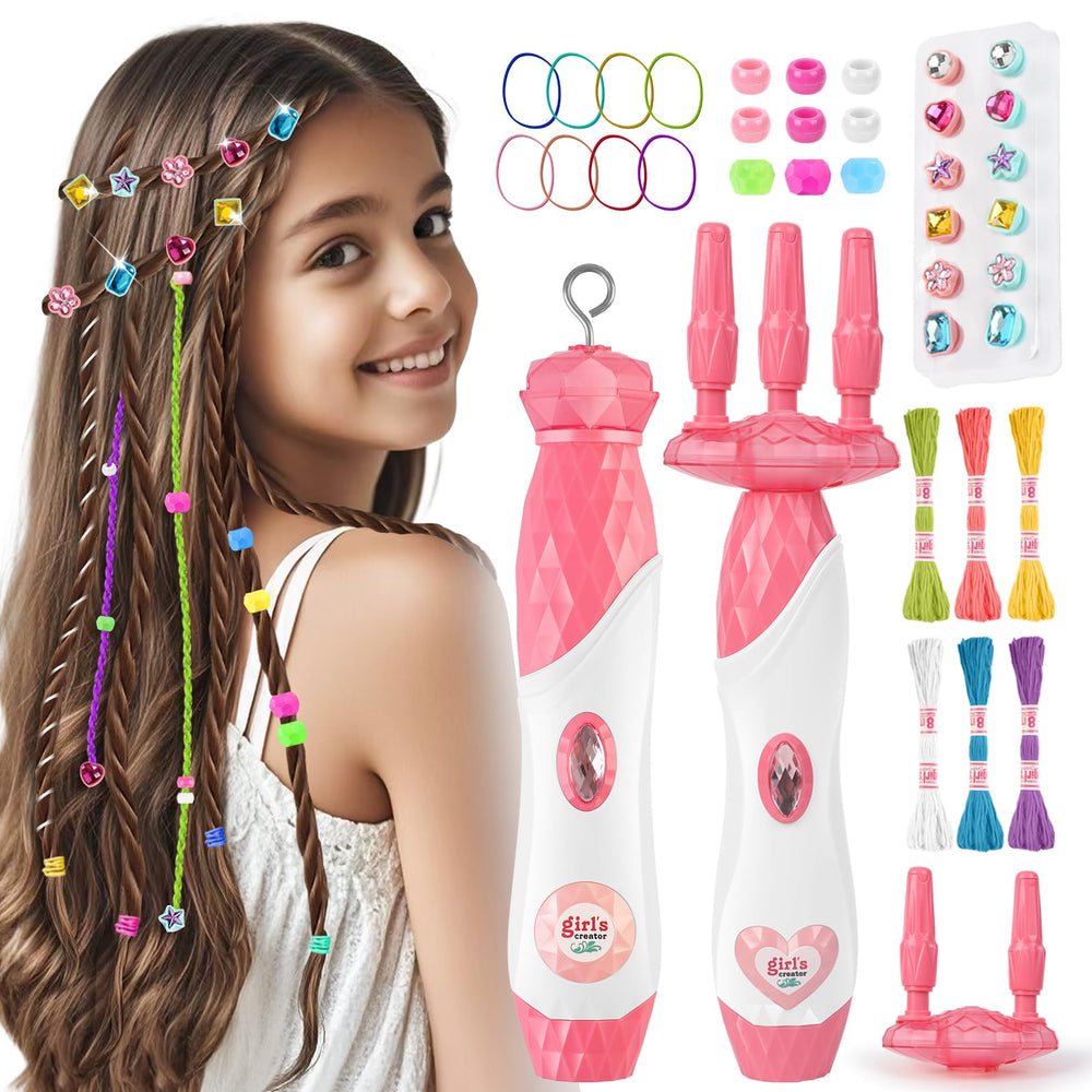 Kidzkube DIY hair salon braiding machine front view — quick automatic braids for creative styling.