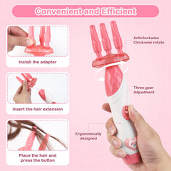 Kidzkube rope braider with accessories set — versatile play for imaginative hair designs.