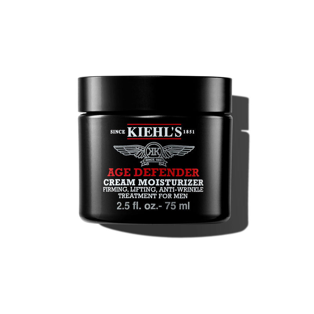 Kiehl's Age Defender bottle closeup highlighting firming effect