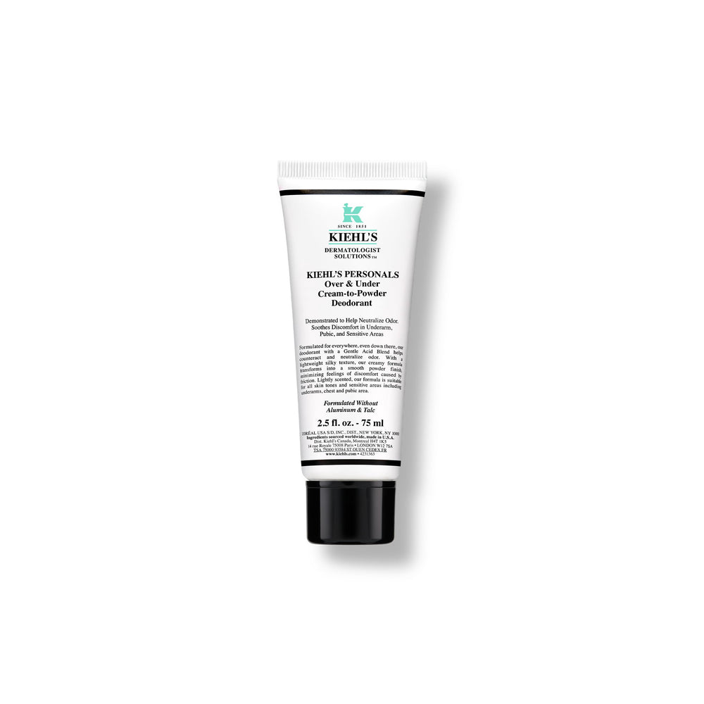 Kiehl's All Over Deodorant Treatment packaging for easy daily use and travel-friendly size.