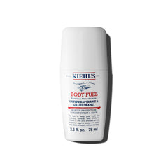 Kiehl's Body Fuel roll-on application delivers smooth glide for all-day freshness and odor control.