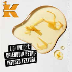 Kiehl's Calendula Toner on cotton pad for gentle redness and oil control.