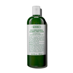 Kiehl's Cucumber Herbal Toner bottle for soothing, alcohol-free hydration for sensitive skin.