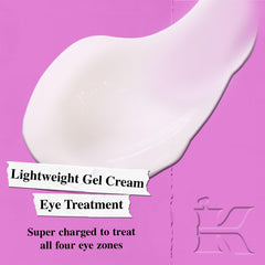 Kiehl's eye area application demo showing brow bone lift and smoothing
