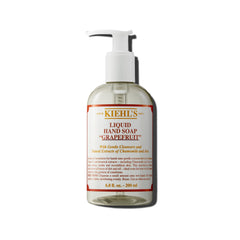 Kiehl's Grapefruit hand soap bottle on sink delivers refreshing cleanse for busy hands