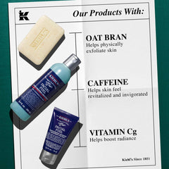 Kiehl's Men's Face Moisturizer tube detail, demonstrating daily hydration.