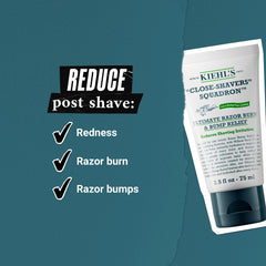 Kiehl's Razor Burn Relief texture shows gentle exfoliation after shave