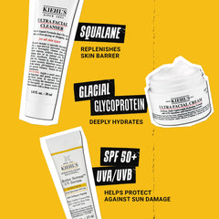 Kiehl's travel-size facial cleanser bottle for quick cleansing when traveling
