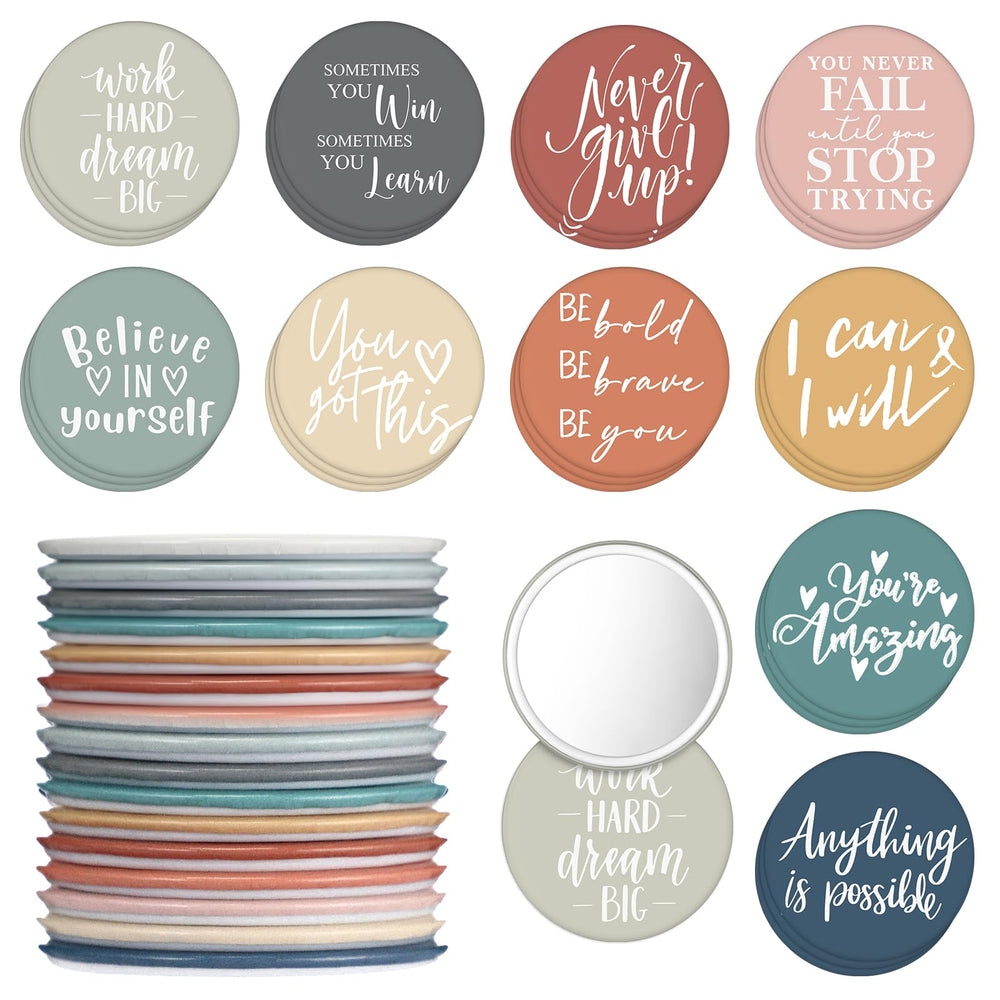 Kigley inspirational compact mirror back quotes for daily motivation