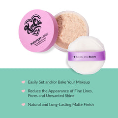 Kimchi Chic Puff Puff Pass velour puff used for seamless application.