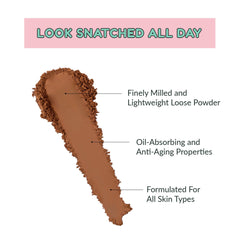 Kimchi Chic loose powder texture helps reduce shine for a refined complexion.