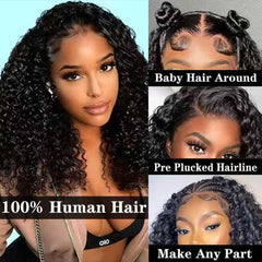 Kimosahair curly bob wig 14in back view demonstrates full, natural silhouette.