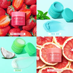 KIMUSE Lip Mask ingredients of berry waxes and shea butter for nourished lips