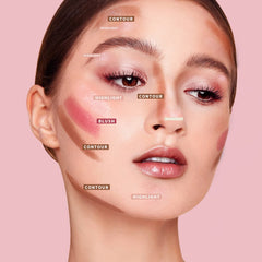 KIMUSE Multi Stick Trio swatch reveals sheer color suitable for multiple skin tones.