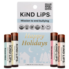 Kind Lips holiday variety pack front view, gift-ready for stockings.