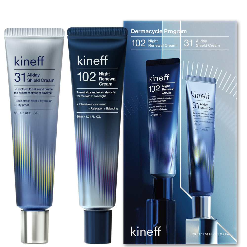 Kineff Dermacycle All-Day Shield Cream shown for daytime sun and dust protection