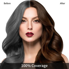 KINGMING dark brown shampoo application closeup demonstrates simple at-home use.