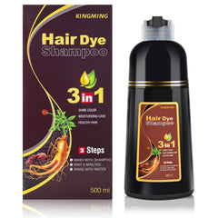 KINGMING dark brown shampoo gray-hair-coverage natural-looking color and convenience.
