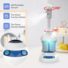 Kingsteam facial steamer nano ionic technology helps moisturize and aid absorption of serums