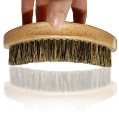 Kingston Grooming Co Wave Brush for beard use closeup demonstrating beard grooming