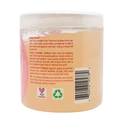Kinky Curly Original Curling Custard 8oz bottle application shows easy curl shaping.