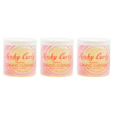 Kinky Curly Original Curling Custard 8oz jar front for smooth, defined curls.