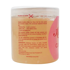 Kinky Curly Original Curling Custard 8oz label closeup confirms product details.