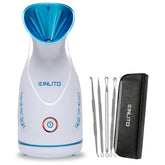 KINLITO facial steamer front view with warm mist for at-home spa relaxation
