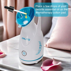 KINLITO facial steamer nano ionic mist demonstrates fine mist for refreshed pores