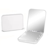 Kintion pocket mirror with 1x/3x magnification and LED light for precise makeup.